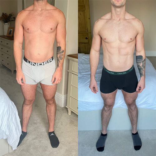 Personal training South Lakes - Results of a client after 12 weeks bespoke fitness plan